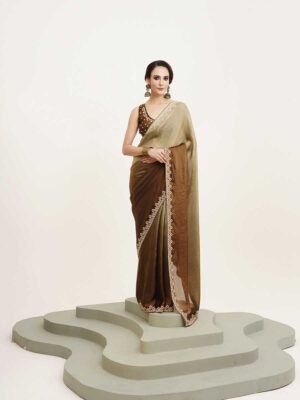 Green Color Satin Saree