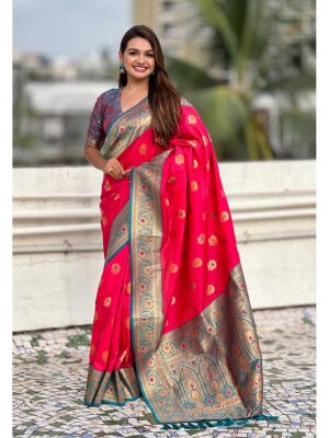 Red Color Soft Silk Saree