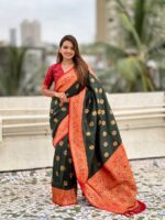 Green Color Soft Silk Saree