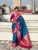 Sky Blue Color Soft Silk Saree