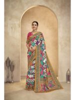 Multy Color Crepe Silk Saree
