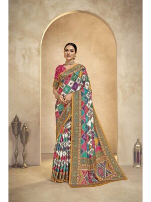 Multy Color Crepe Silk Saree