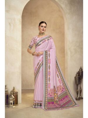 Purple Color Crepe Silk Saree