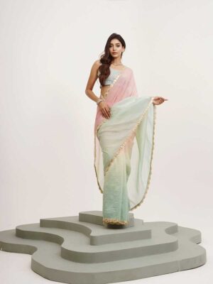 Pink Color Tissue Saree