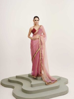 Pink Color Tissue Saree