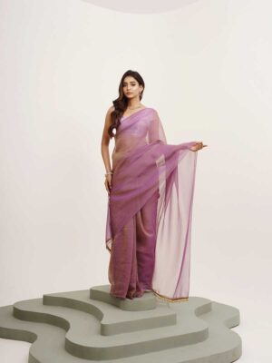 Lavender Color Tissue Saree