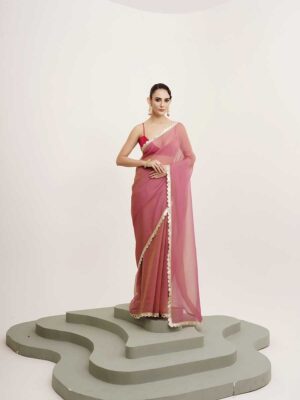 Pink Color Tissue Saree