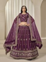 Purple Color Art Silk Lehenga Choli