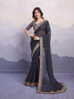 Black Color Georgette Saree