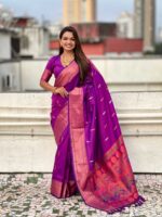 Purple Color Soft Silk Saree