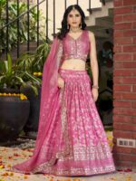 Pink Color Dola Silk Lehenga Choli