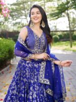 Royal Blue Color Dola Silk Lehenga Choli