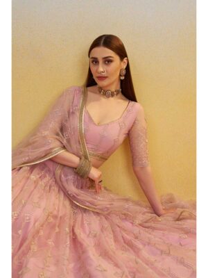 Pink Color Butterfly Net Lehenga Choli