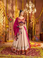 Beige Color Viscose Rayon Lehenga Choli