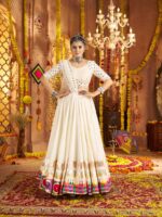 Off White Color Viscose Rayon Lehenga Choli