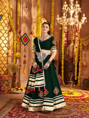 Green Color Viscose Rayon Lehenga Choli