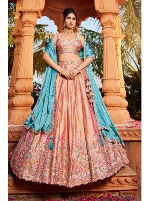 Nude Color Georgette Lehenga Choli