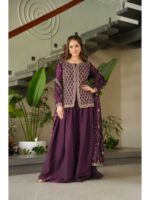 Wine Color Fendy Silk Lehenga Choli