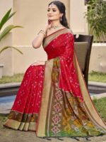 Red Color Pochampalli Silk Saree