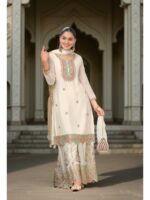 Off White Color Readymade Salwar Suit