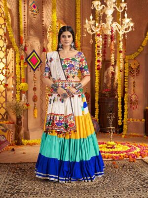 Multy Color Viscose Cotton Lehenga Choli
