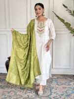 Off White Color Readymade Salwar Suit