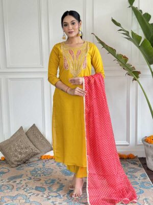 Mustard Color Readymade Salwar Suit