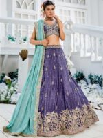 Purple Color Chiffon Lehenga Choli