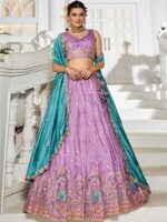 Lavender Color Tissue Lehenga Choli