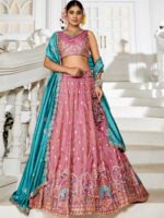 Pink Color Tissue Lehenga Choli