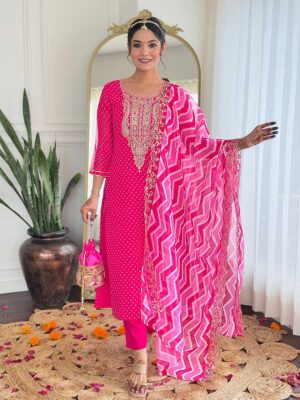 Pink Color Readymade Salwar Suit