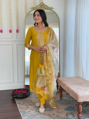 Mustard Color Readymade Salwar Suit