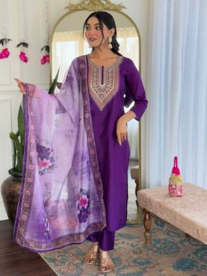 Purple Color Readymade Salwar Suit