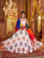 White Color Viscose Cotton Lehenga Choli