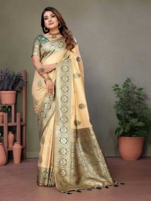 Green Color Viscose Silk Saree