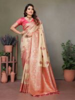 Pink Color Viscose Silk Saree