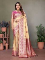 Purple Color Viscose Silk Saree