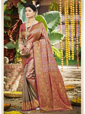 Multi Color Color Dharmavaram Saree