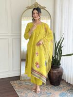 Lemon Color Readymade Salwar Suit