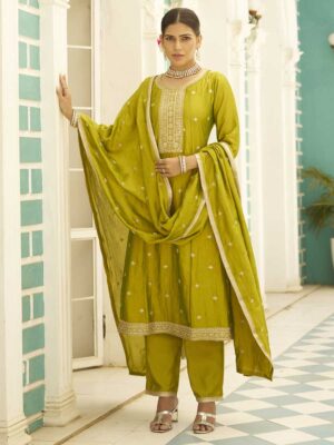 Lemon Color Readymade Salwar Suit