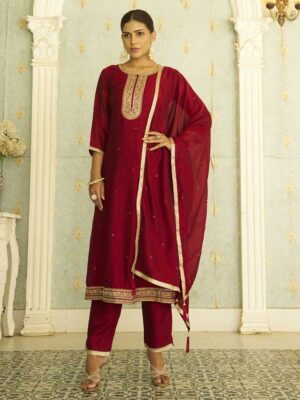 Maroon Color Readymade Salwar Suit