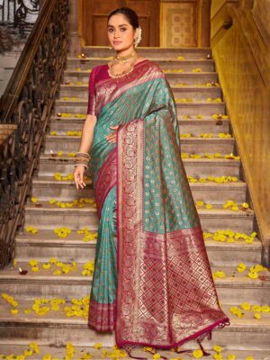Green Color Banarasi Silk Saree