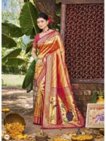 Orange Color Kanjivaram Silk Saree