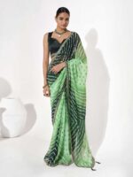 Green Color Georgette Saree