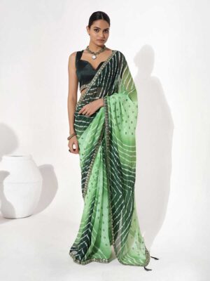 Green Color Georgette Saree