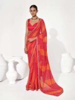 Red Color Georgette Saree