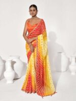 Yellow Color Georgette Saree
