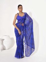 Blue Color Georgette Saree