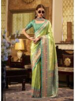 Green Color Tissue Silk Saree
