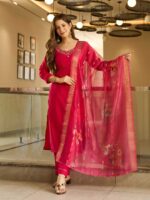 Red Color Readymade Salwar Suit